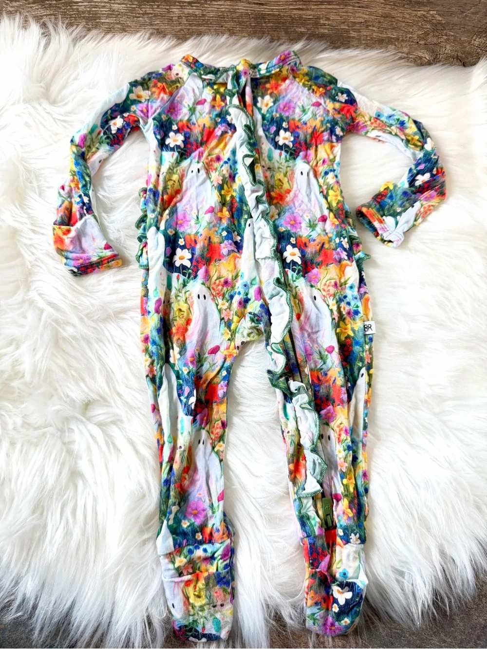 BUMS & ROSES | Boo-tiful Blooms Bamboo Convertible Zip Romper - Picture 2 of 5